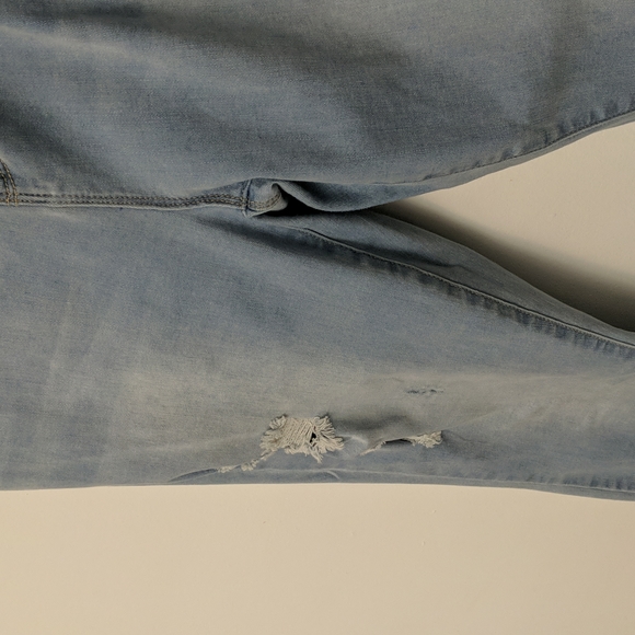 Skinny distressed washed out jeans - blue - Picture 4 of 7